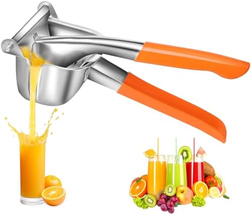 BAKPOCO Lemon Juicer Squeezer Stainless Steel Large Manual Citrus Juicer Hand Press Fruit Juice Press Squeezer For Orange Lime