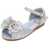  AIYIMEI Zapatos de la Princesa Elsa niñas con Lentejuela Zapato de Disfraz Elsa de Princesa Disfraz Sandalias con Zapatos de Fiesta Halloween Cumpleaños 3-11 Años