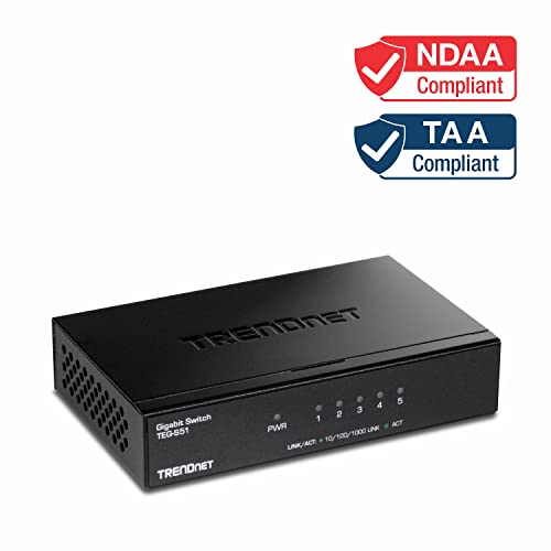 TRENDnet Gigabit Desktop Switch, TEG-S51, 5 x Gigabit RJ-45 Ports, Ethernet Splitter, 10Gbps Switching Capacity, Fanless Design, Metal Enclosure, Lifetime Protection - Image 8