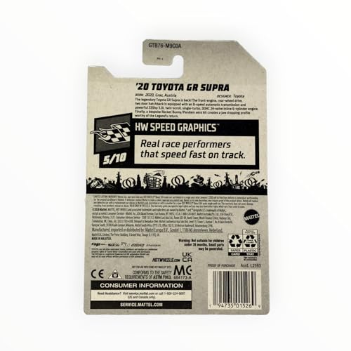 Hot Wheels Toyota GR Supra a escala 1:64 miniatura 3