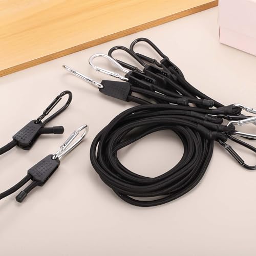 Portaequipajes sin caídas con el cordón elástico resistente negro PATIKIL para fijar carga 6