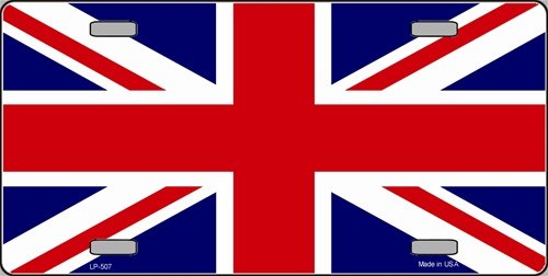 Britain Union Jack Flag Vanity Metal Novelty License Plate Tag Sign