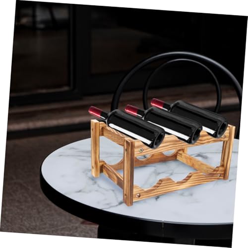 Soporte de vino de madera estilo europeo para organización miniatura 6
