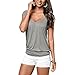 Damen Shirt Sommer Tops Casual Solid Color Kurzarm Rundhals Bluse Lose T Shirt Oberteile Tunika Bluse Top