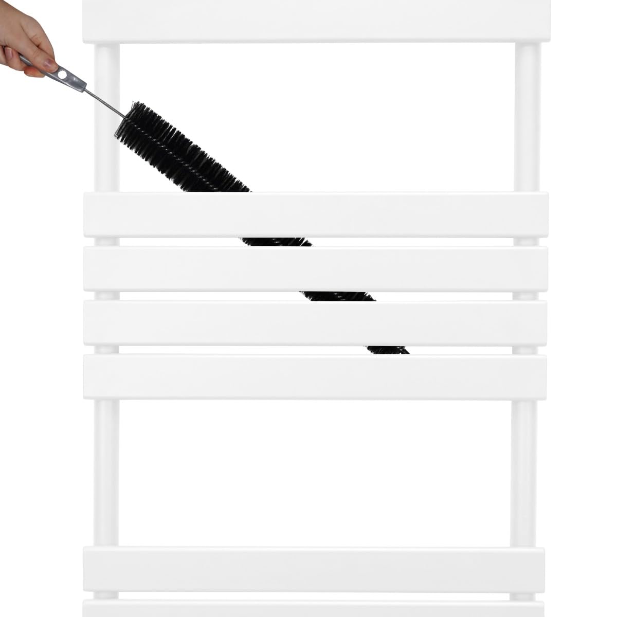 Radiador Toallero Panel plano | 1200 mm x 500m |Blanco | Acero Primera Calidad | Certificado CE: CE y UKCA | Kit de Fijación y Cepillo de Limpieza GRATIS | Calefactor