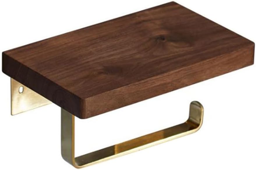 Toilet Paper Holder Shelf, Roll, Wall Mount Hanger with Mobile Phone Storage