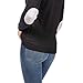 ALLBOW Sudadera de Mujer Cuello en V, Suéter Negro con Coderas Grises...