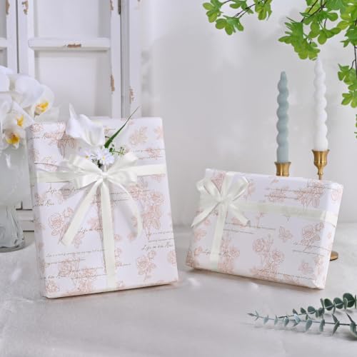 Image of Double Face Off White Satin Ribbon 1 /2 inch X 50 Yards Polyester Off White Ribbon for Gift Wrapping Very Suitable for Weddings Party Invitation Decorations and More