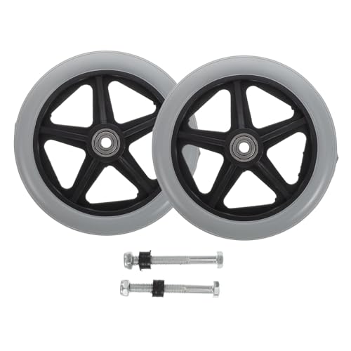 PLAFOPE 2個 車椅子の付属品 車椅子 パーツ 車椅子ホイール 車椅子用パーツ 車椅子の前輪交換 車椅子のフロントホイールフロントフォーク 車椅子交換用アクセサリー 車椅子の後輪 塩ビ