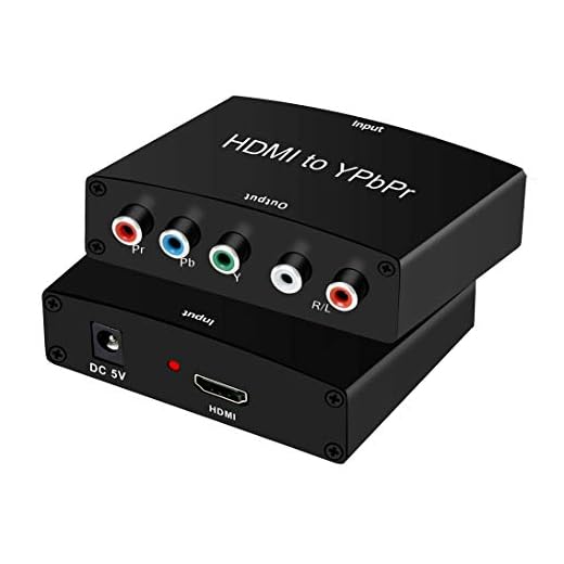 HDMI to Component Converter Adapter, avedio links HDMI to YPbPr 5RCA Converter, Supports 1080P Video Audio Converter Adapter for DVD PSP Xbox 360 PS2 to HDTV Monitor(Black)