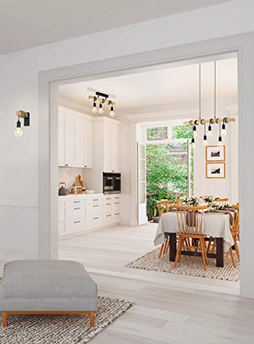 EGLO Townshend Lampadario, Legno/nero & 32917