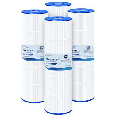 Fil-fresh CL340 Pool Filters Cartridge Compatible with Jandy CL340, CV340, Replaces Pleatco PJAN85, Jandy R0554500, Unicel C-7459, Filbur FC-6405, 4×85 sq. ft, 4-Pack