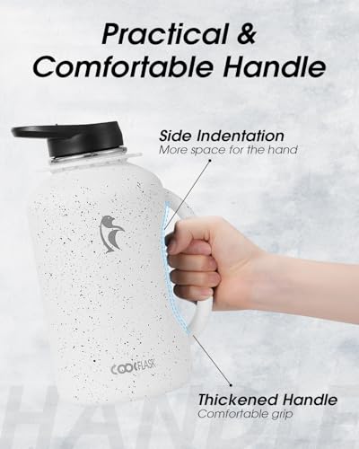 Image of Coolflask 64 oz Water Jug with Handle, Half Gallon Insulated Water Bottle