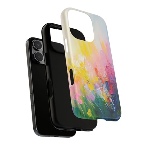 Coque rigide mate iPhone 16 Pro jaune protection motif abstrait - 3
