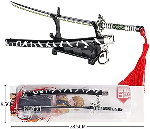 Miniatura 2 de Llavero de espada de anime, mini llavero japonés Katana Samurai, regalo para fanáticos de armas pequeñas
