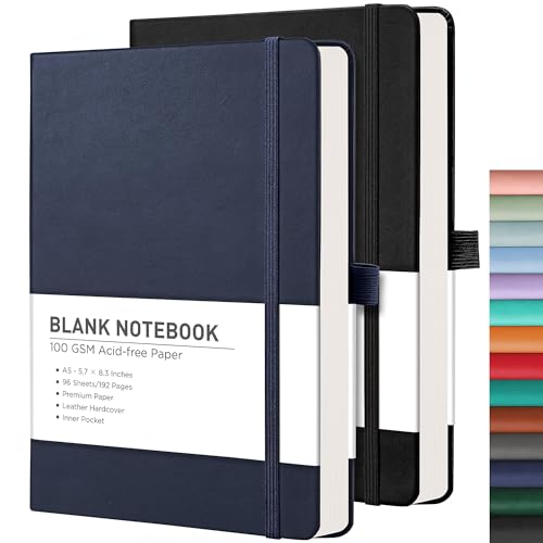 Papier épais 100g anti-bavure pour ces carnets vierges RETTACY de qualité