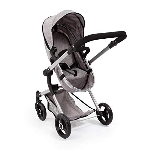 Bayer Design- Neo Vario Carrozzina Per Bambole, Colore Grigio, 18410AA - 5