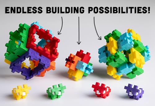 Image of PLUS PLUS - World's Most Boring Toy, 300 Piece Interlocking Mini Building Blocks, 2D 3D Puzzle Stem Toy for Kids