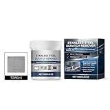 Stainless Steel Scratch Remover Kit, Removes Deep Scratches from Sinks, Ranges, Fridges, Stoves & Appliances, Restores Like-New Finish, for Non-Coated Stainless Steel, with 1 Pads, 100g Bucket
