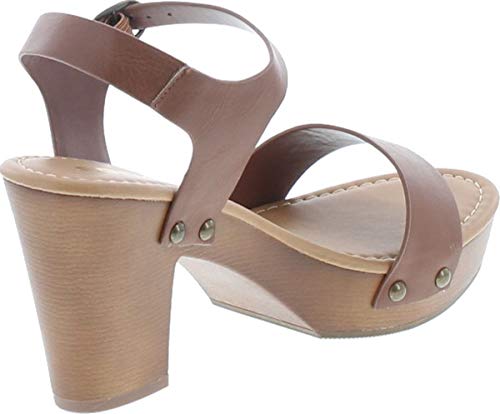 Image of Soda CHIVAS ~ Women's Bold Buckles Studded Wedge Sandal