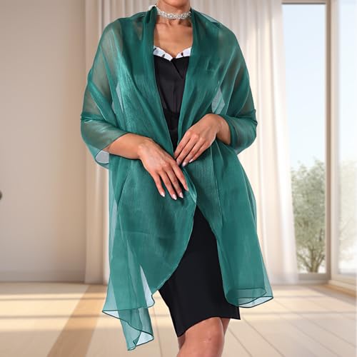 Women's Scarf Soft Elegant Silky Shimmer Shawls and Wraps for Evening Dress Sheer lightweight Wedding Bridal Scarves3