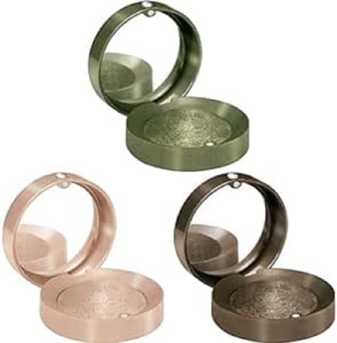 Petites boîtes rondes Bourjois lot de 3 ombres à paupière fards compacts faciles à estomper
