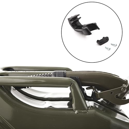 Image of Oxid7 Metal Petrol Can 20 Litres with Spout Silver Flexible UN Approval Fuel Canister Suitable for Petrol, Diesel & Bio-Ethanol [Olive Green]