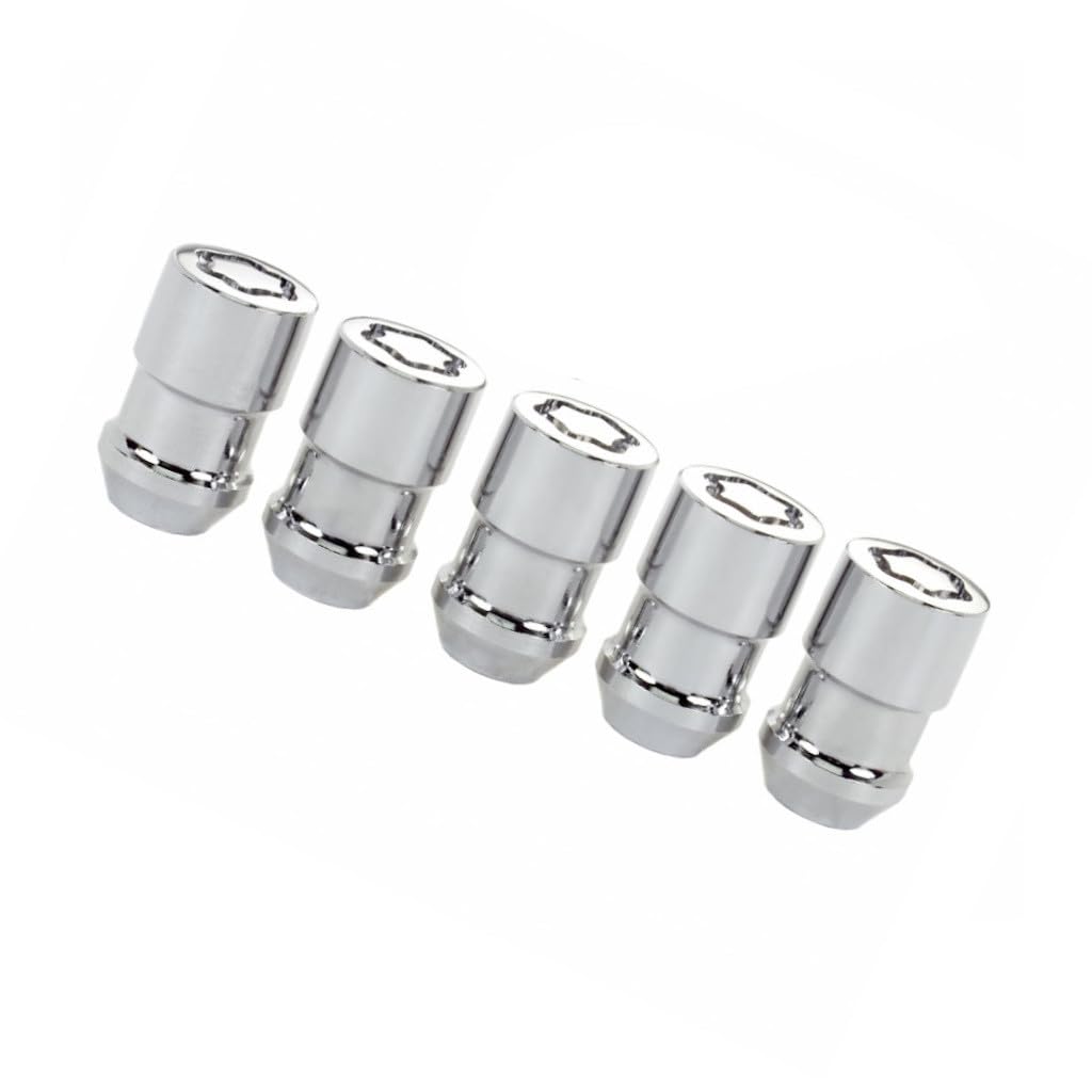 McGard Wheel Lock Nut Set for Jeep Wrangler 1990-2017 | 5 Pack | Cone Seat | 1/2-20 | 3/4 &13/16 Dual Hex | 1.46in. Length | Chrome