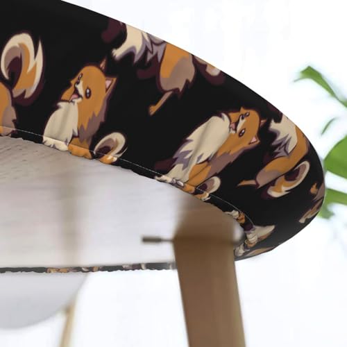 Nappe ronde dessin animé Poméranie imperméable lavable table 120 cm - 8