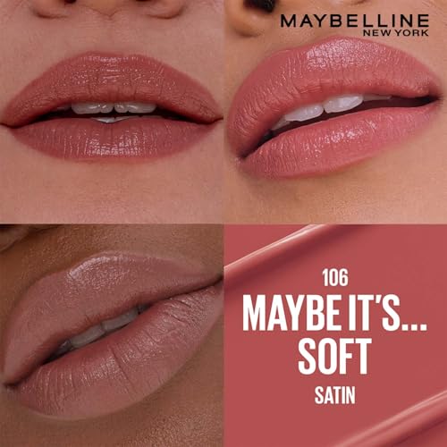 Image of Maybelline New York Maybelline Serum Lipstick (Satin), 106 Maybe | 1-Swipe Lush Color 8HR Weightless Hydration