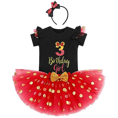 Cake Smash Ensemble jupe à volants anniversaire fille pois