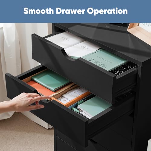 image for OLIXIS 7 Drawer Mobile File Cabinet Under Desk Storage Organization wi