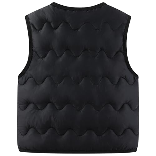 AIWUHE Toddler Puffer Vest Boys Girls Down Vest Warm Winter Jacket Lightweight Sleeveless Buttons Coat 18M-7Y2