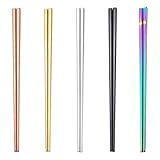 El paquete contiene 5 pares de palillos. En su olla caliente, la barbacoa, el sushi y cualquier hora de la cena juegan un papel importante. Esta es una buena opción para usted si está cocinando comida china / coreana / japonesa.