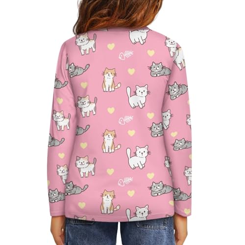 Image of Long Sleeve Shirts for Girls Winter Tops 3-16t Cartoon T Shirts for Fall Clothes