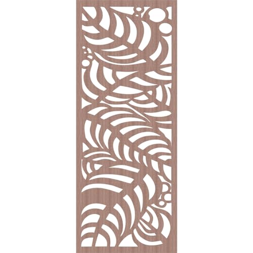 Image of 31 3 /8 inchW x 79 3 /8 inchH x 3 /8 inchT Mills Decorative Fretwork Wood Wall Panels, Walnut