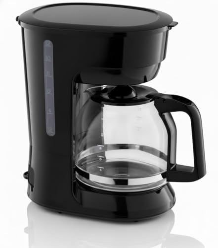 Image of 12-Cup Coffee Maker with Easy On/Off Switch, Easy Pour, Non-Drip Carafe with Removable Filter Basket,Keep Hot Plate,Clear Water Level Window Coffee Machine, Black (Black)