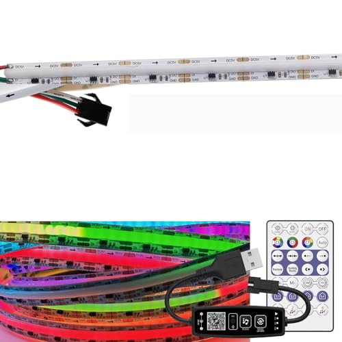 Tira LED USB 1m 5V Bluetooth RGB Control App Flexible miniatura 1