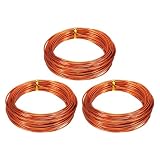 QUARKZMAN 3 Rollen Bonsaidraht 2mm Jede Rolle 32,8ft (10m) Eloxierter Aluminium-Bonsaidraht Für Gartenarbeit Baumzweigfixierung DIY Basteln Orange