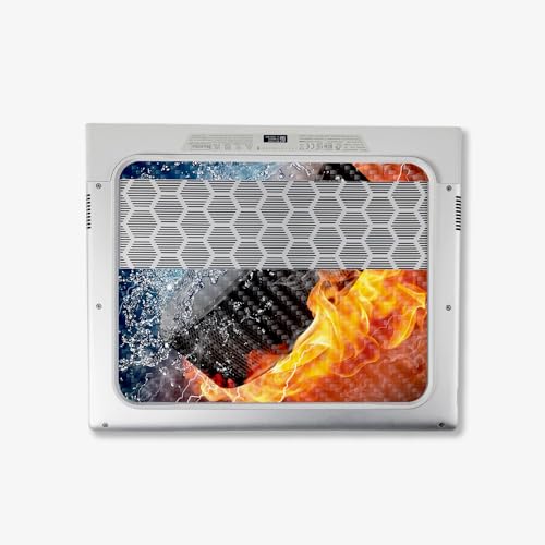 Image of MightySkins Carbon Fiber Skin Compatible with Alienware X14 R2 (2023) Full Wrap Kit - Hockey Fire | Protective, Durable Textured Carbon Fiber Finish | Easy to Apply & Change Styles | Made in The USA