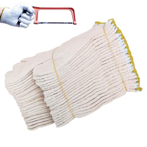 Guantes de seguridad transpirables: pack de 10 pares para hombre, ideales para almacén y cocina
