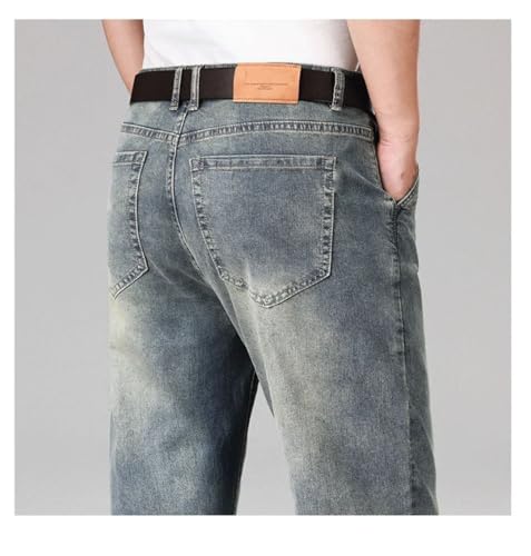 Men's Thin for Summer Classic Style Jeans Cotton Loose Straight Business Stretch Denim Trousers2