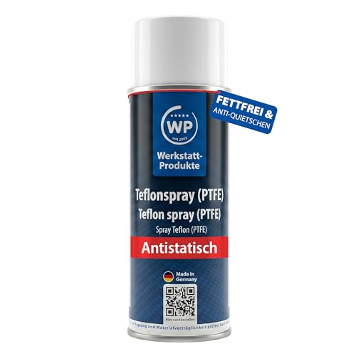 PTFE Spray 400ml Transparent Teflonspray Kriechöl WP trockenes Schmiermittel für Werkstatt Haushalt & Industrie reduziert Reibung verhindert Quietschen & schützt vor Verschleiß