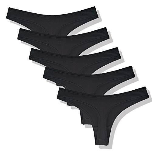 Achieer Closecret Women's Sexy Panties Cotton Thongs Pack of 5Pcs G-Strings
