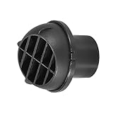 Karlass Car Heater Ducting Warm Air Vent Deflector Outlet Louvered for Auto Yacht Mushroom Type 60mm Universal Black
