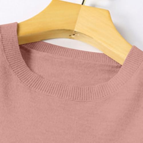 OIOLOYJM Fall Cashmere Sweaters for Women 2025 Crewneck Long Sleeve Tops Knitted Pullovers Lightweight Merino Wool Sweater