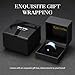 King Will 8mm Mens Tungsten Ring Ocean Blue Wedding Band for Men Laser Sea Wave Patterned Fashionable Cool Rings for Daily Wear Polished Pipe Cut Size 9