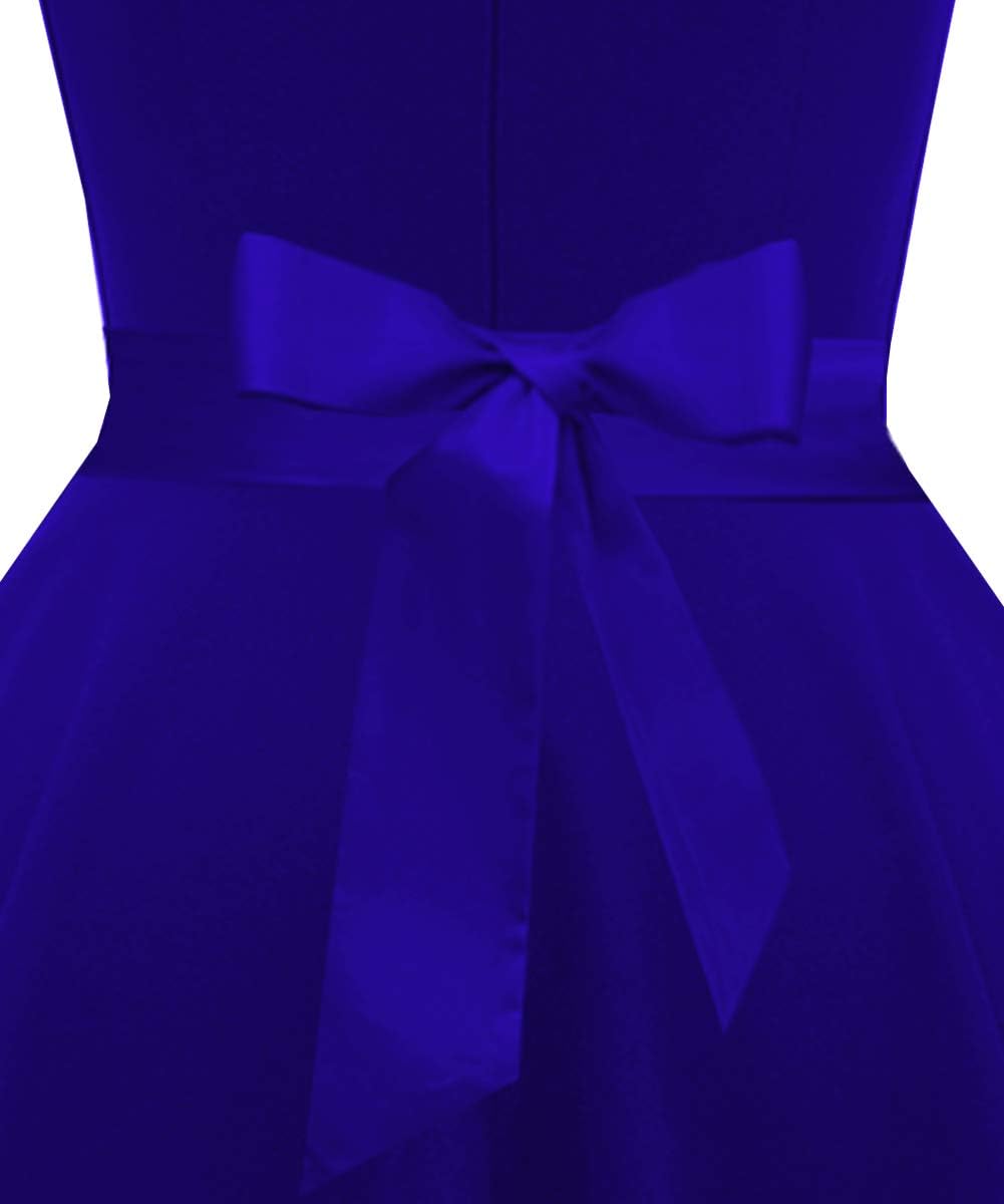 Girstunm Women's Classic Tea Dress Short Sleeve Swing Cocktail Party Dresses with Pockets