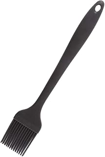 Wdfnexalai Cepillo de aceite para barbacoa al aire libre, barbacoa, asado, portátil, de silicona, herramienta para hornear, color negro