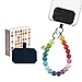 Produktbild beadstars® Handykette kurz aus Holzperlen | Universal Handyanhänger für alle Smartphones | Handmade in Germany | kompatibel mit iPhone, Samsung u.a. | ideal als Geschenke für Frauen (Rainbow)
